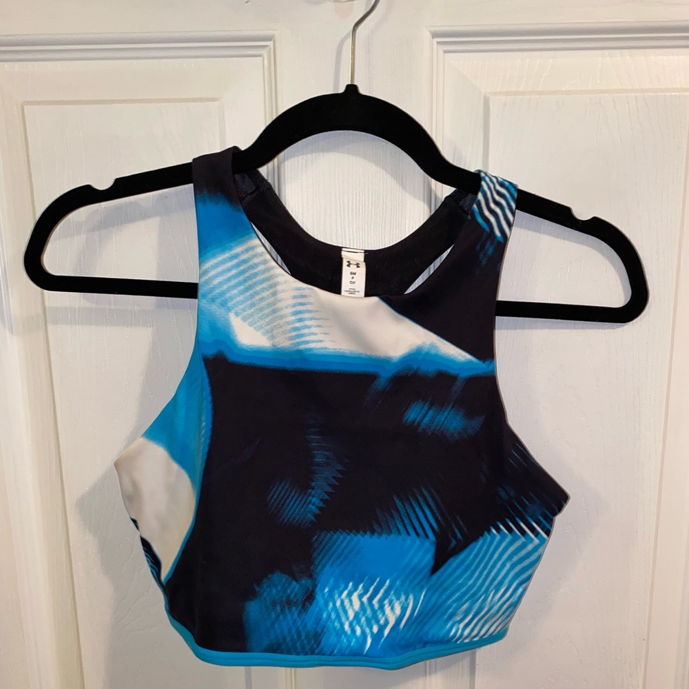 S Under Armer sports bra blue/black/white
